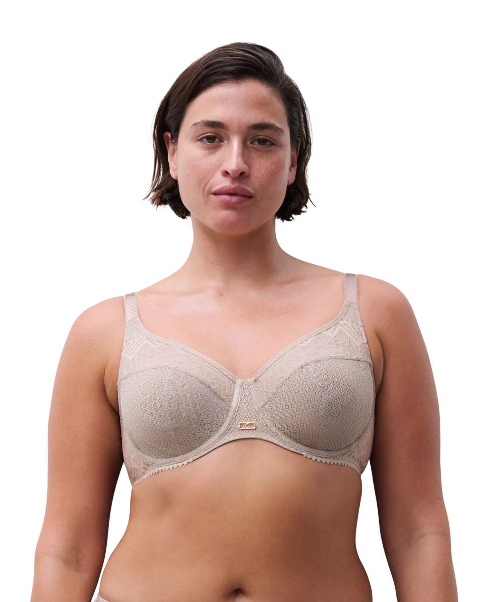 Sujetador con aro de mujer de capacidad y encaje línea origins - Chantelle - Gris claro Gris claro-2
