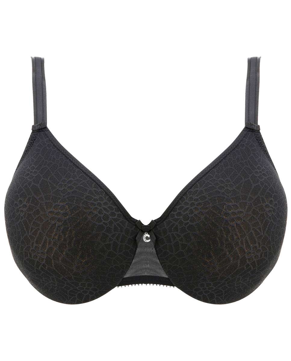 Sujetador reductor C Magnifique malla jacquard - Chantelle - Negro Negro-4