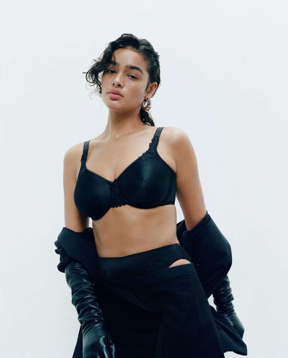 Sujetador reductor con aro de capacidad línea hedona - Chantelle - Negro Negro-4