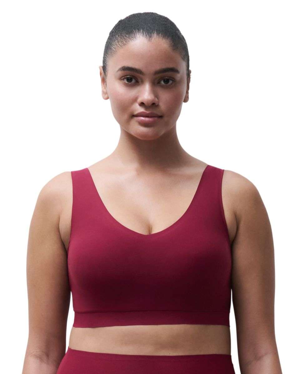 Sujetador sin aros de mujer con relleno efecto segunda piel softstretch - Chantelle - Rojo Rojo-1