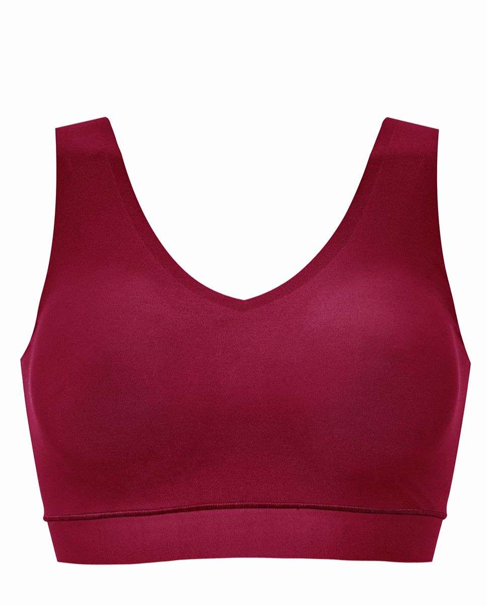 Sujetador sin aros de mujer con relleno efecto segunda piel softstretch - Chantelle - Rojo Rojo-4