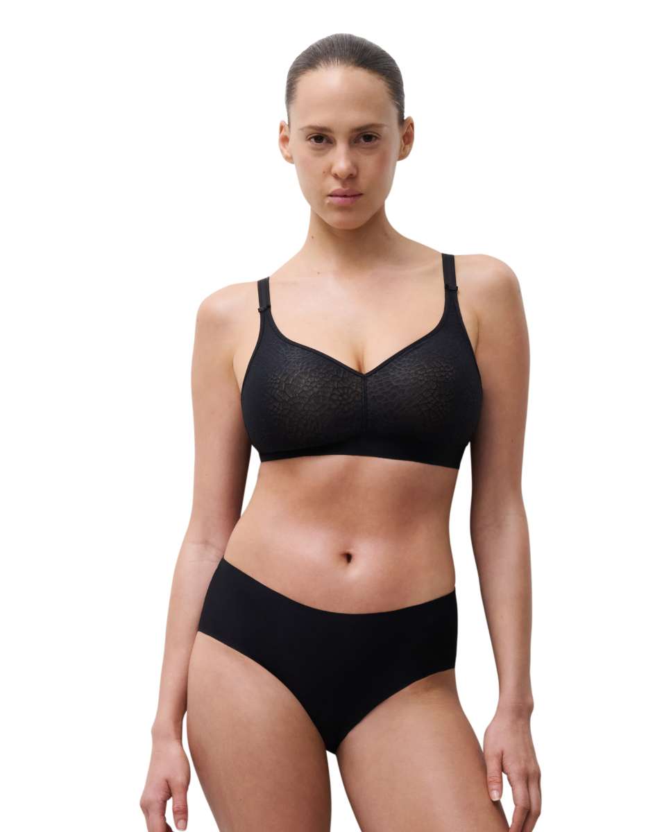 Sujetador de mujer reductor sin aro capacidad línea c magnifique - Chantelle - Negro Negro-3