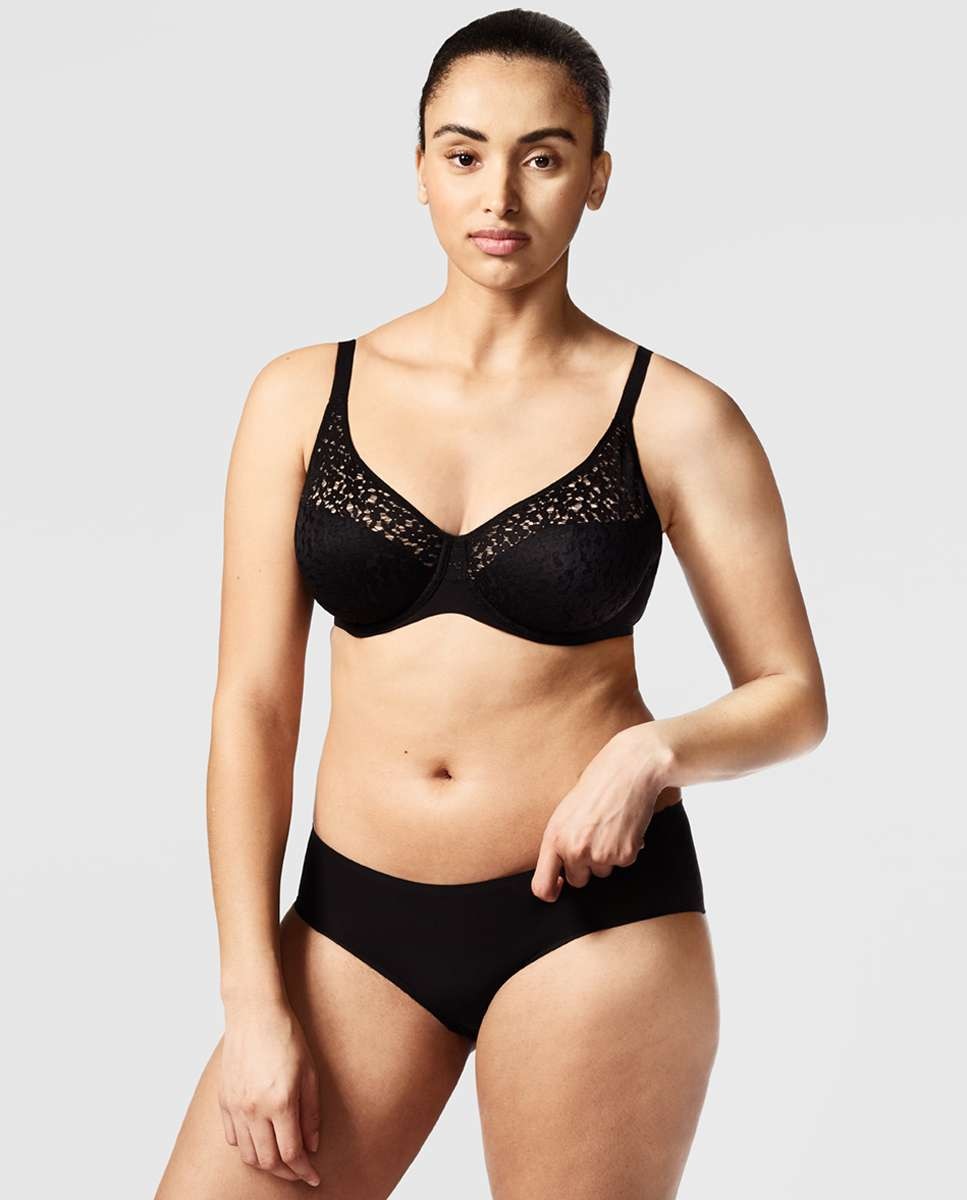 Sujetador con aros de mujer y encaje de capacidad línea norah - Chantelle - Negro Negro-3