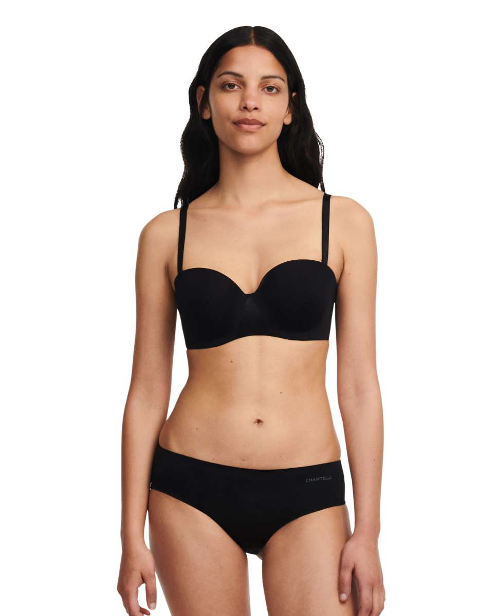 Sujetador bandeau de mujer con relleno línea essentiall - Chantelle - Negro Negro-3