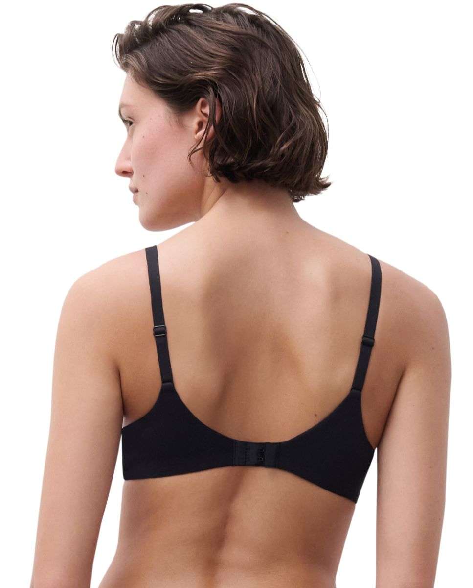 Sujetador de mujer preformado de tejido memory y encaje suave de la línea floral touch - Chantelle - Negro Negro-2