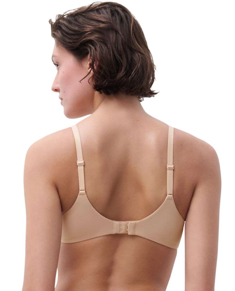 Sujetador de mujer preformado de tejido memory y encaje suave de la línea floral touch - Chantelle - Beige Beige-2