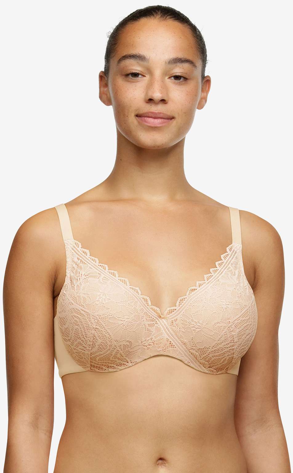 Chantelle - Sujetador con aro preformado de tejido memory y encaje suave línea floral touch.