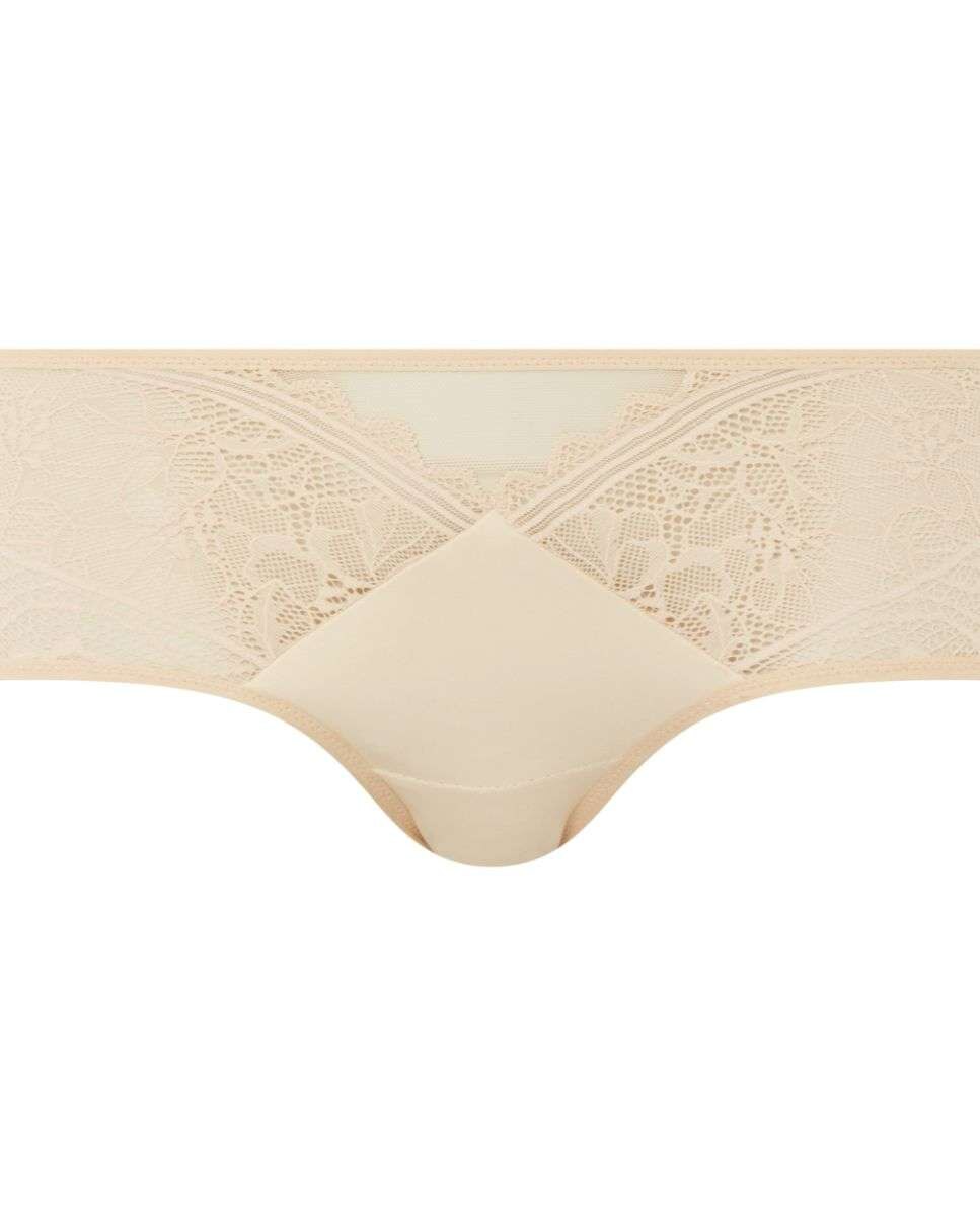 Culotte de mujer con encaje y tejido ultra suave línea floral touch - Chantelle - Beige Beige-3
