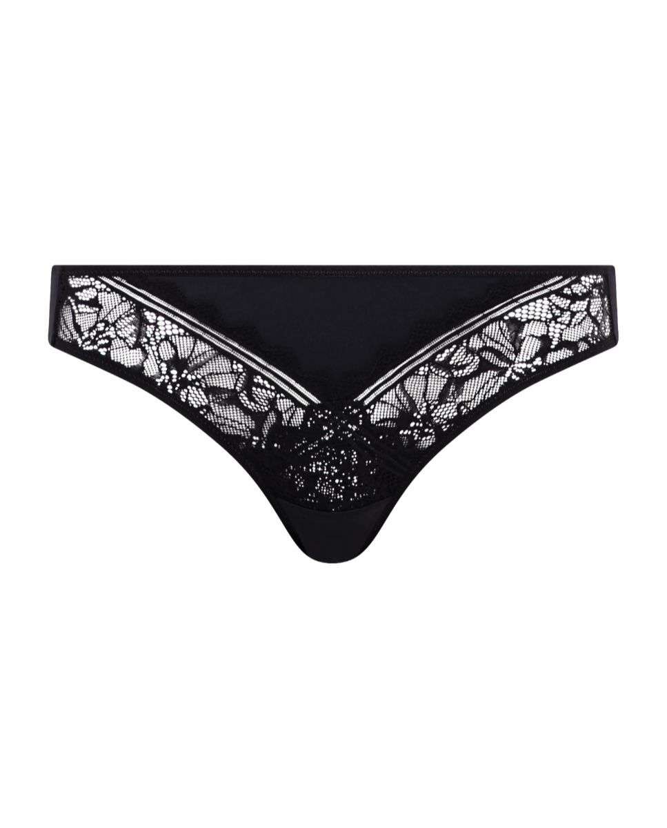 Braga de mujer clásica y evolutiva con encaje y tejido ultra suave línea floral touch - Chantelle - Negro Negro-3