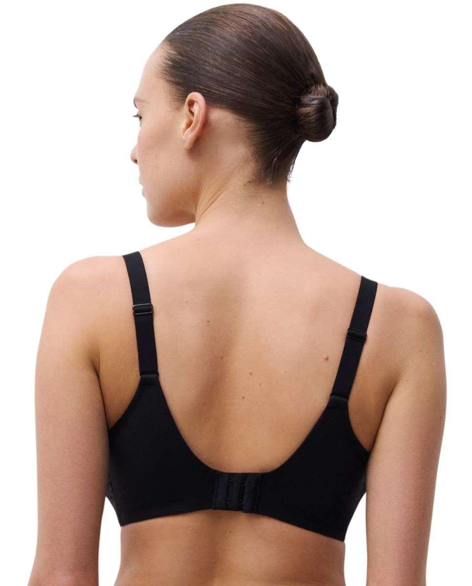 Sujetador con aros de mujer cubriente con encaje y tejido ultra suave floral touch - Chantelle - Negro Negro-2