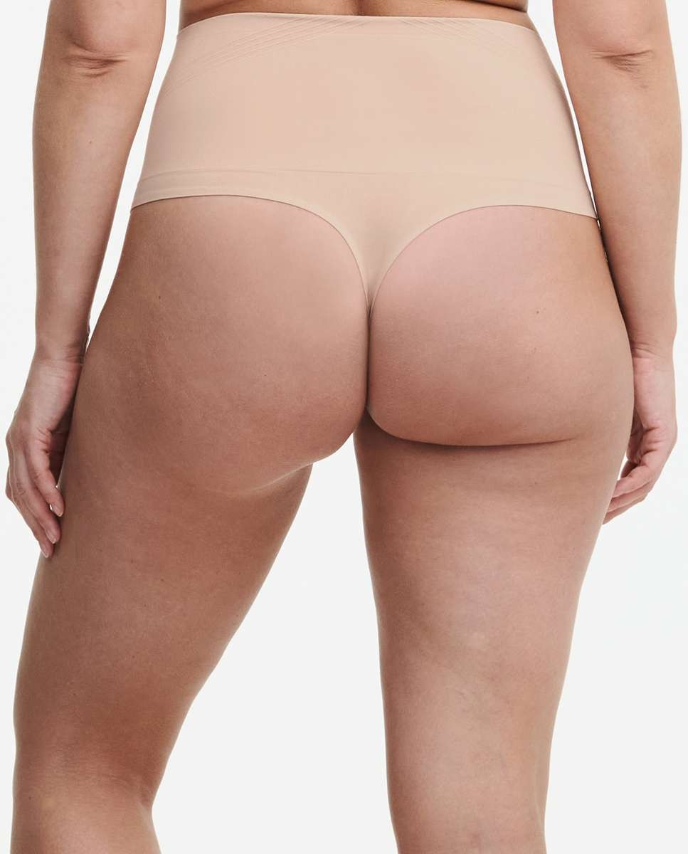Tanga de mujer moldeador de talle alto sin costuras línea smooth comfort - Chantelle - Nude Nude-2