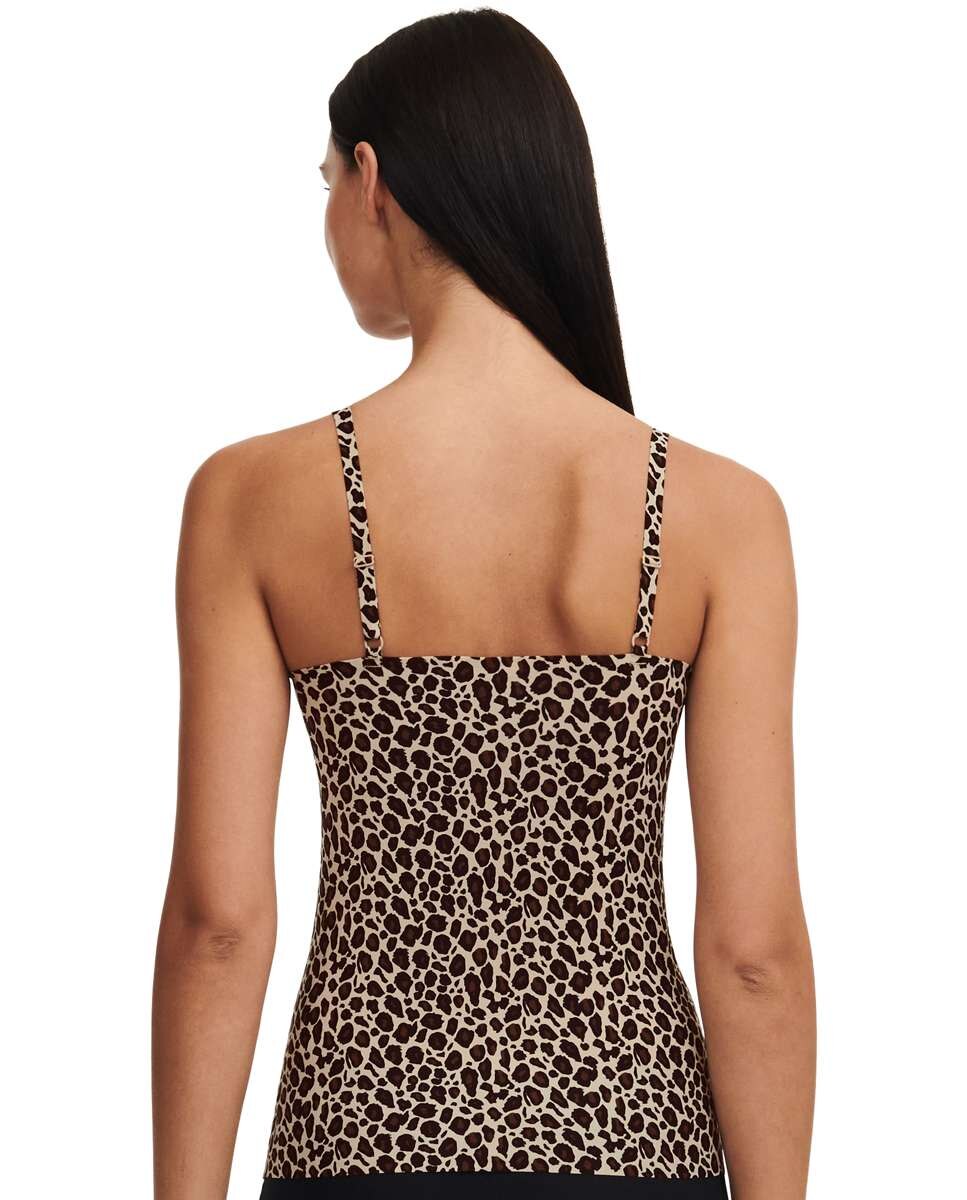 Camiseta interior de mujer de tirantes segunda piel, soft stretch - Chantelle - Marrón Marrón-2