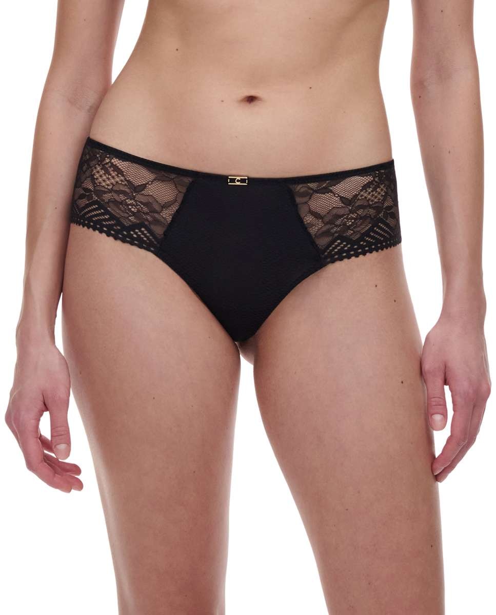Culotte con encaje línea origins - Chantelle - Blanco Negro-1