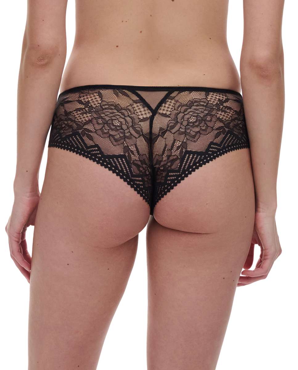 Culotte con encaje línea origins - Chantelle - Blanco Negro-2