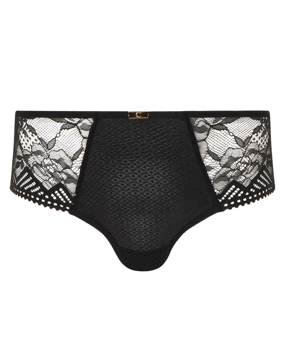 Culotte con encaje línea origins - Chantelle - Blanco Negro-3