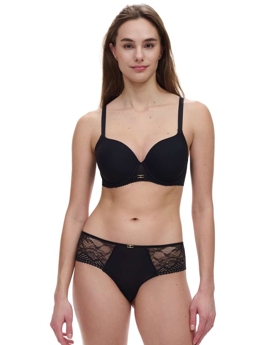 Sujetador con aros de mujer con relleno y encaje línea origins - Chantelle - Negro Negro-3