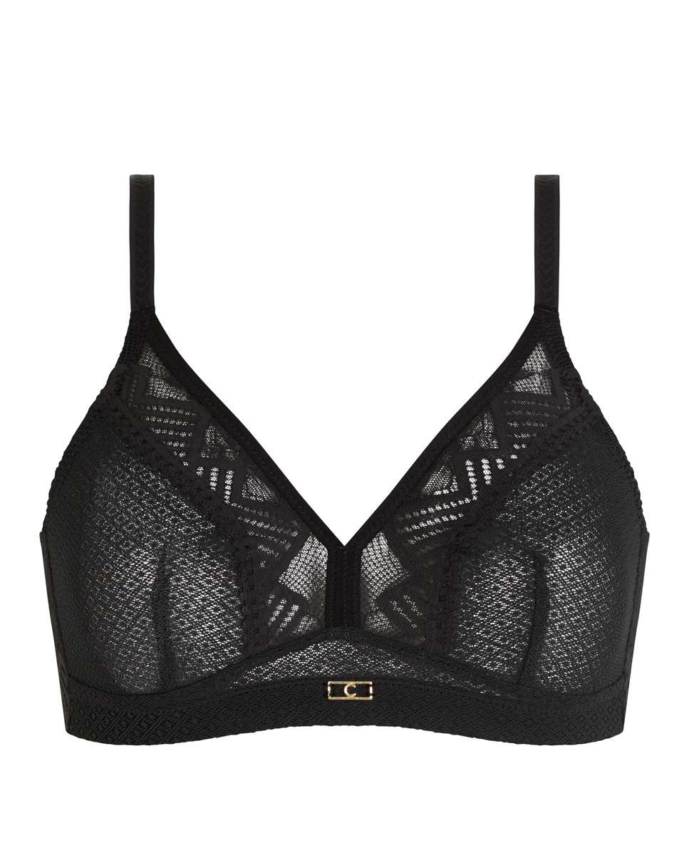Sujetador sin aros de mujer y sin relleno efecto realce origins - Chantelle - Negro Negro-4