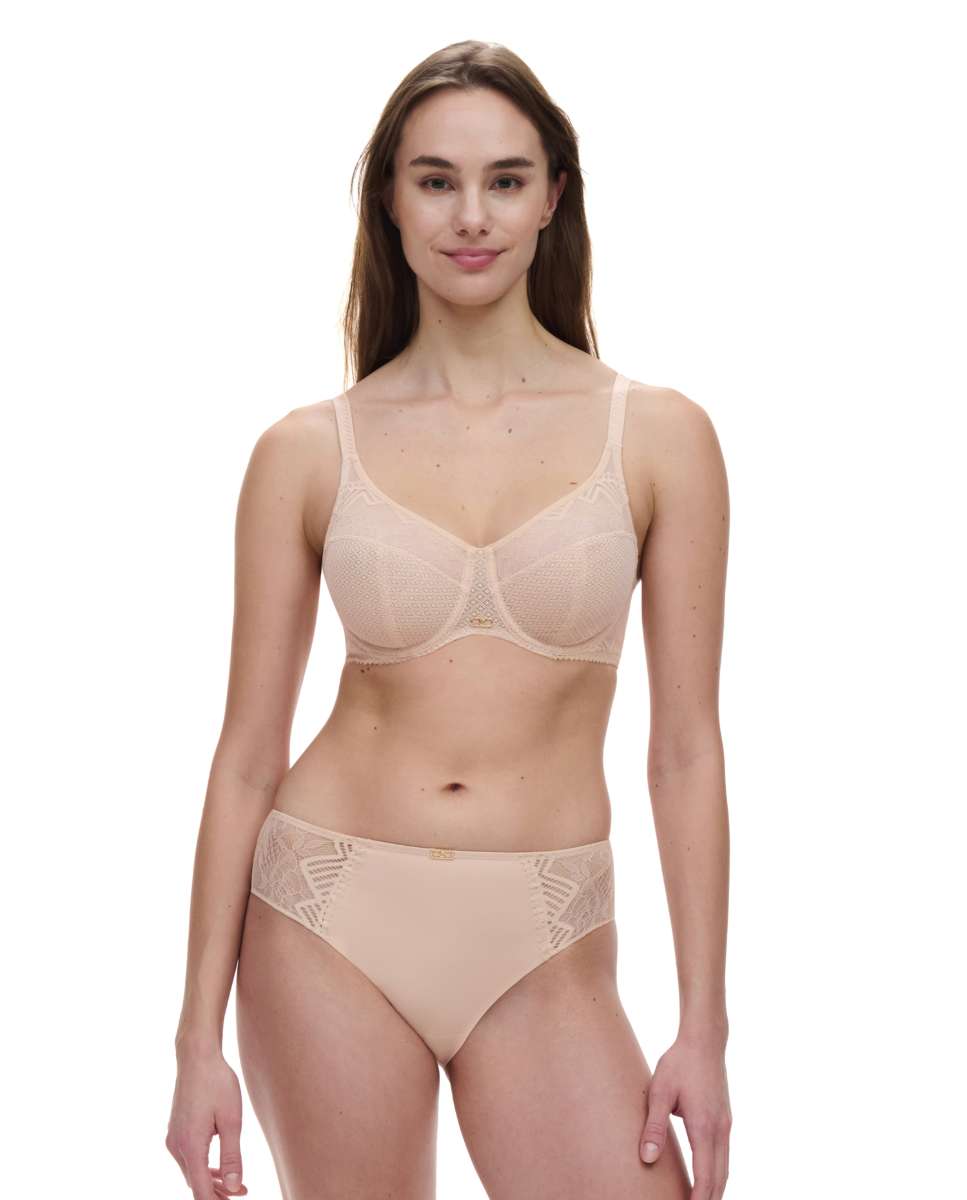 Sujetador con aro de mujer de capacidad y encaje línea origins - Chantelle - Beige Beige-3