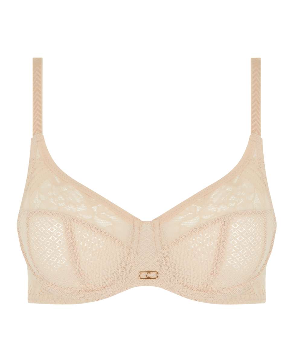 Sujetador con aro de mujer de capacidad y encaje línea origins - Chantelle - Beige Beige-4
