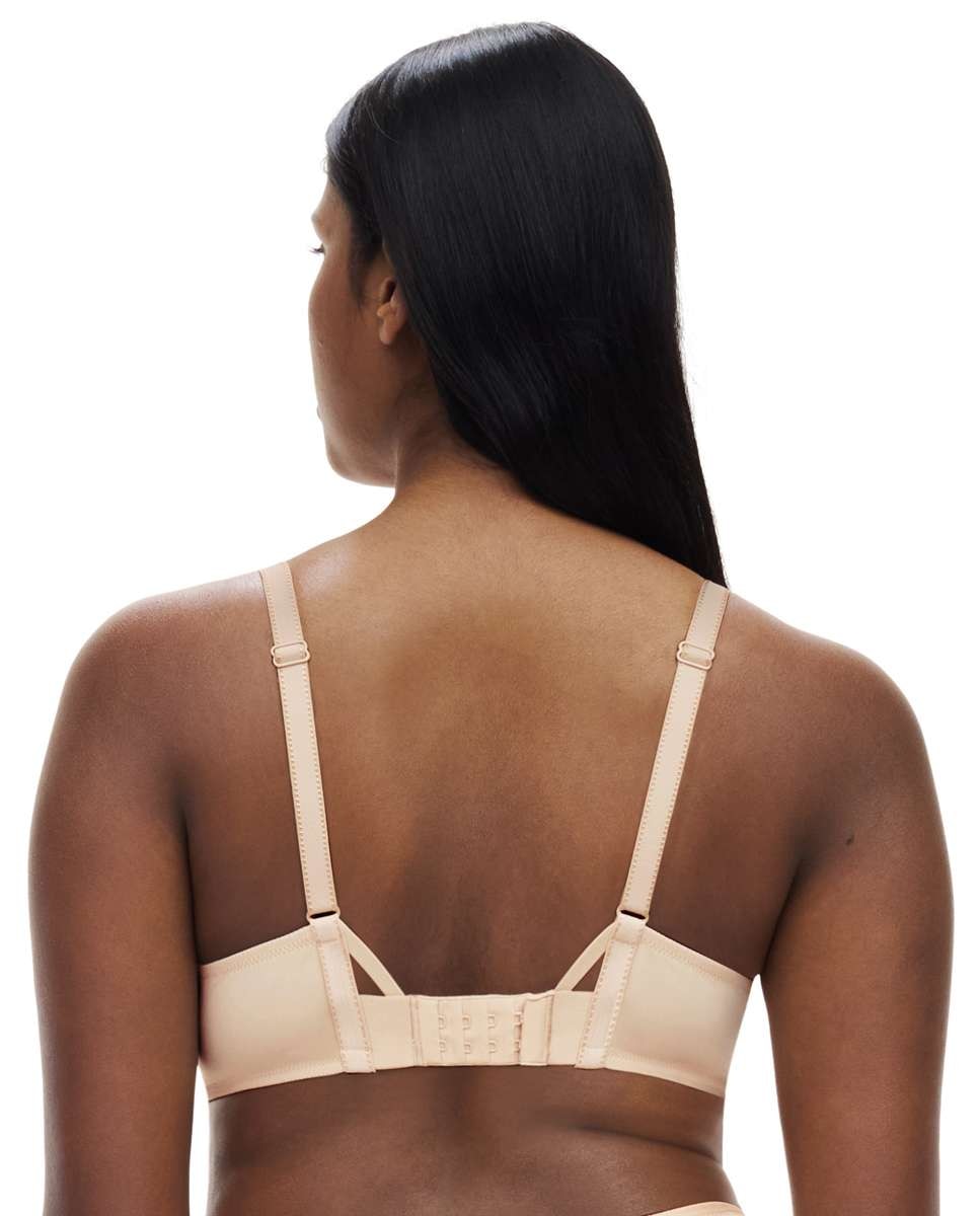 Sujetador con aros de mujer de capacidad con encaje gráfico y tul de la línea play - Chantelle - Beige Beige-2