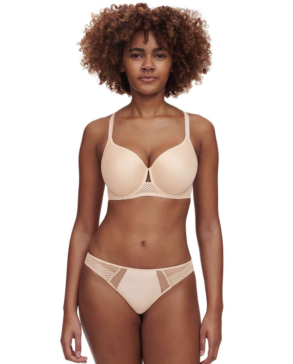 Sujetador con aro de mujer con relleno y encaje, línea play - Chantelle - Beige Beige-3