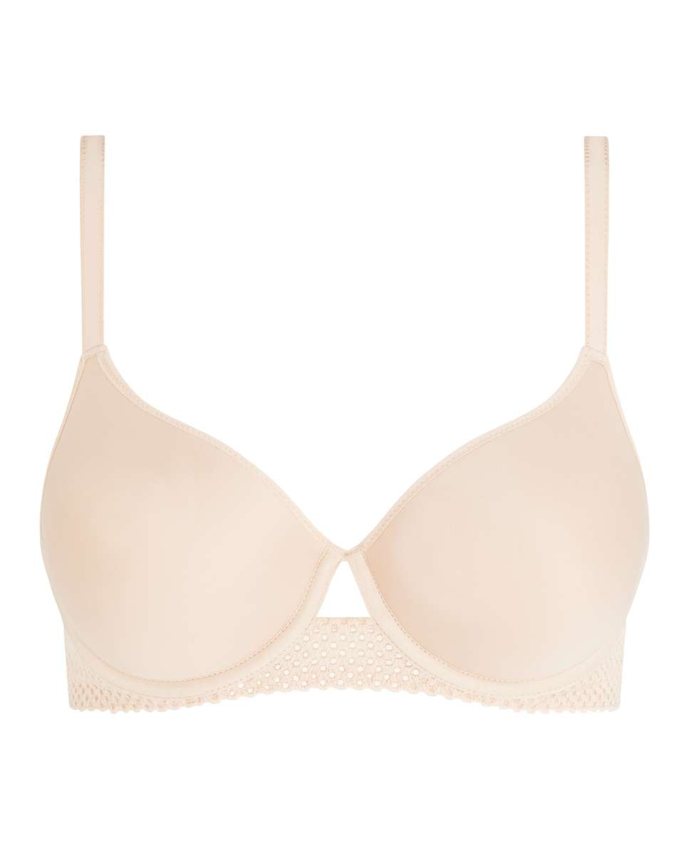 Sujetador con aro de mujer con relleno y encaje, línea play - Chantelle - Beige Beige-4