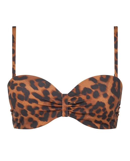Imagen 0 de Sujetador bandeau con aro y con relleno de la línea Sauvage con tejido italiano de alta gama