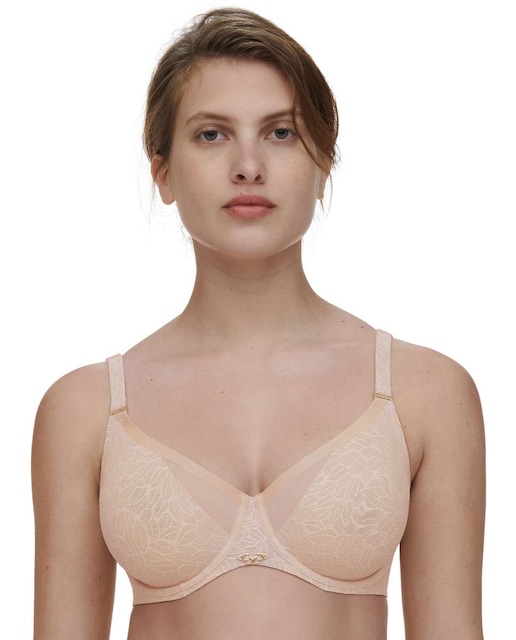 Imagen 0 de Sujetador con aros de capacidad y encaje efecto segunda piel línea Pure Lace