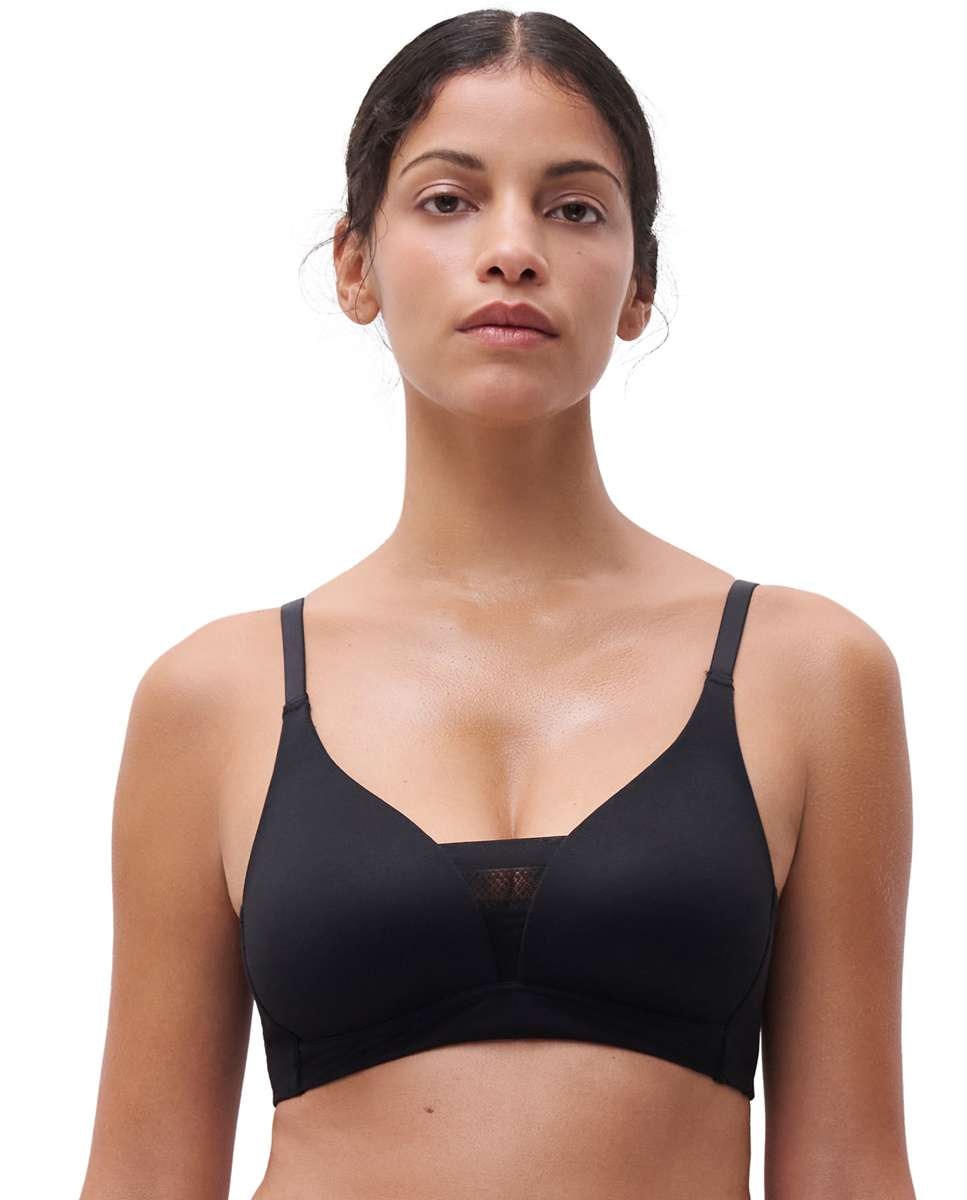 Sujetador sin aros de mujer con relleno efecto invisible línea easy bliss - Chantelle - Negro Negro-1