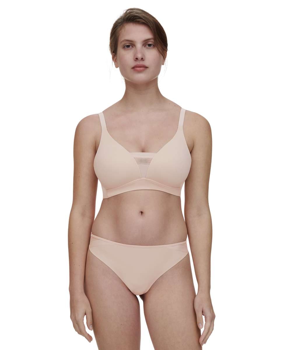 Sujetador sin aros de mujer con relleno efecto invisible línea easy bliss - Chantelle - Beige Beige-3
