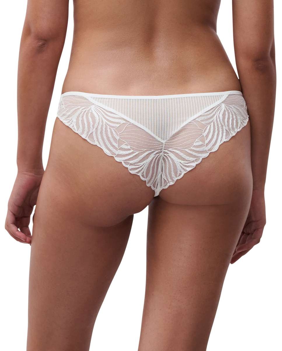 Tanga de mujer con encaje floral y transparencias línea legend - Chantelle - Crudo Crudo-2