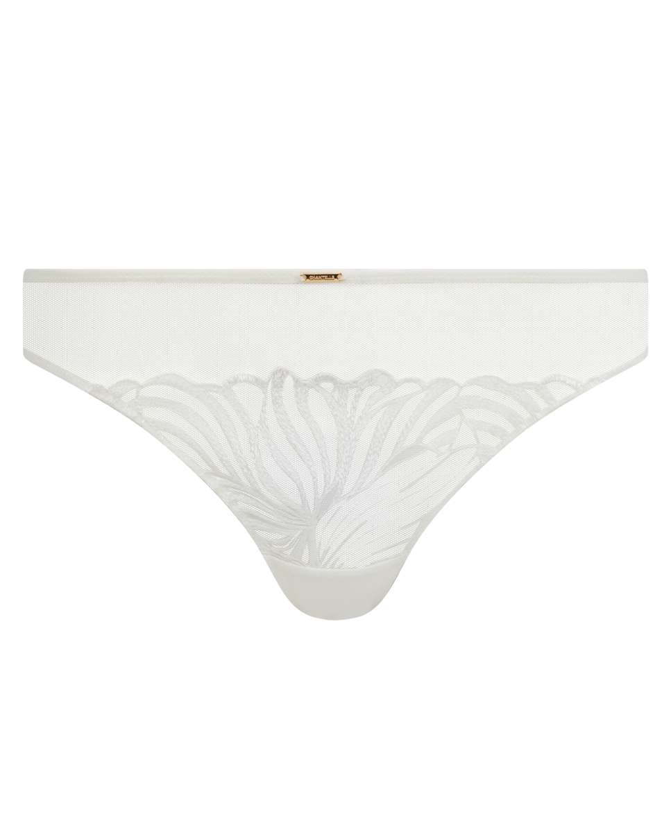 Tanga de mujer con encaje floral y transparencias línea legend - Chantelle - Crudo Crudo-3