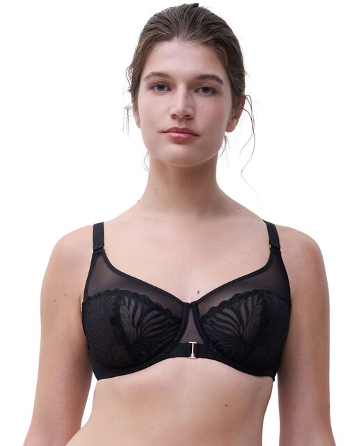 Imagen 0 de Sujetador con aros de capacidad con encaje floral y transparencias línea Legend