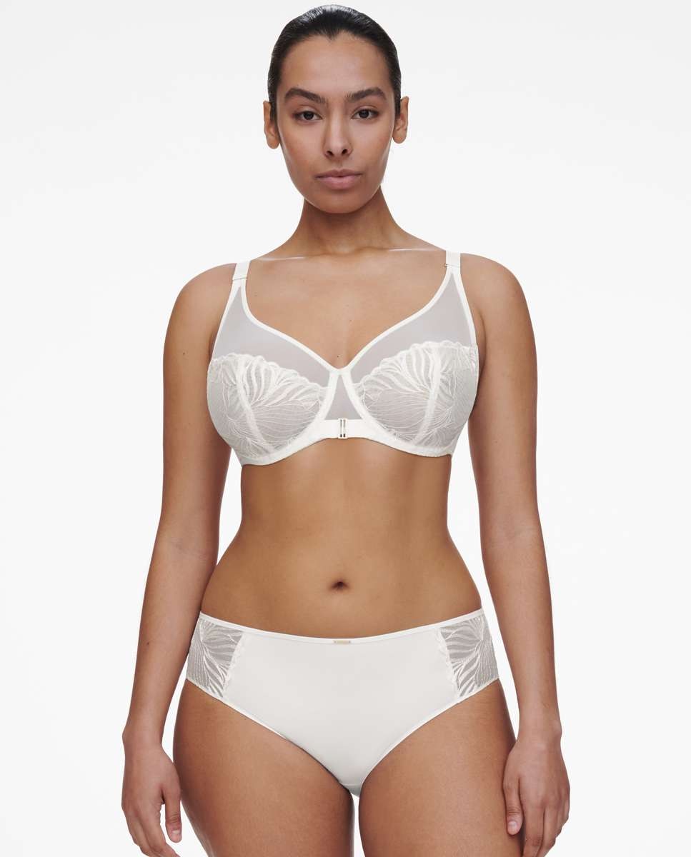 Sujetador con aros de mujer de capacidad con encaje floral y transparencias línea legend - Chantelle - Crudo Crudo-3