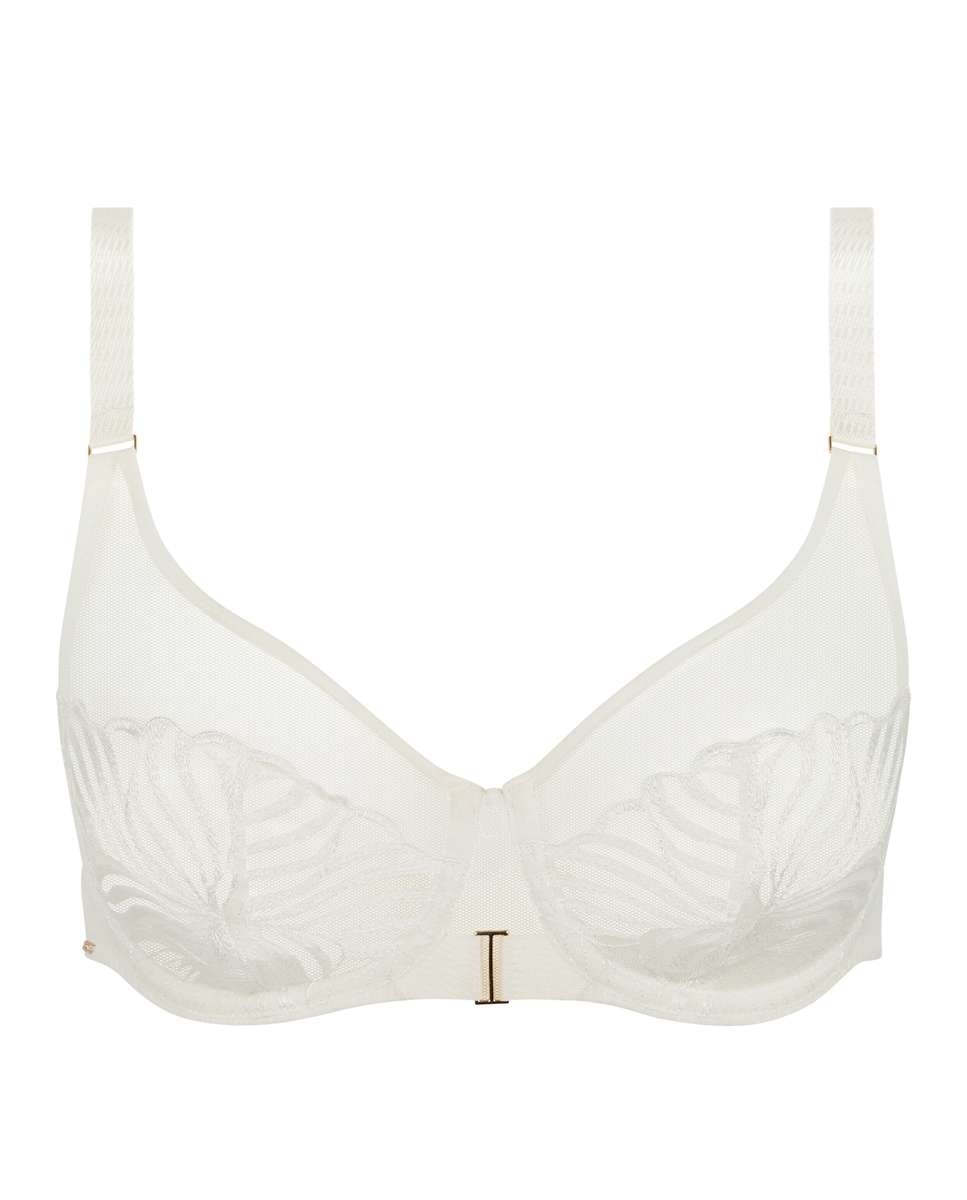 Sujetador con aros de mujer de capacidad con encaje floral y transparencias línea legend - Chantelle - Crudo Crudo-5