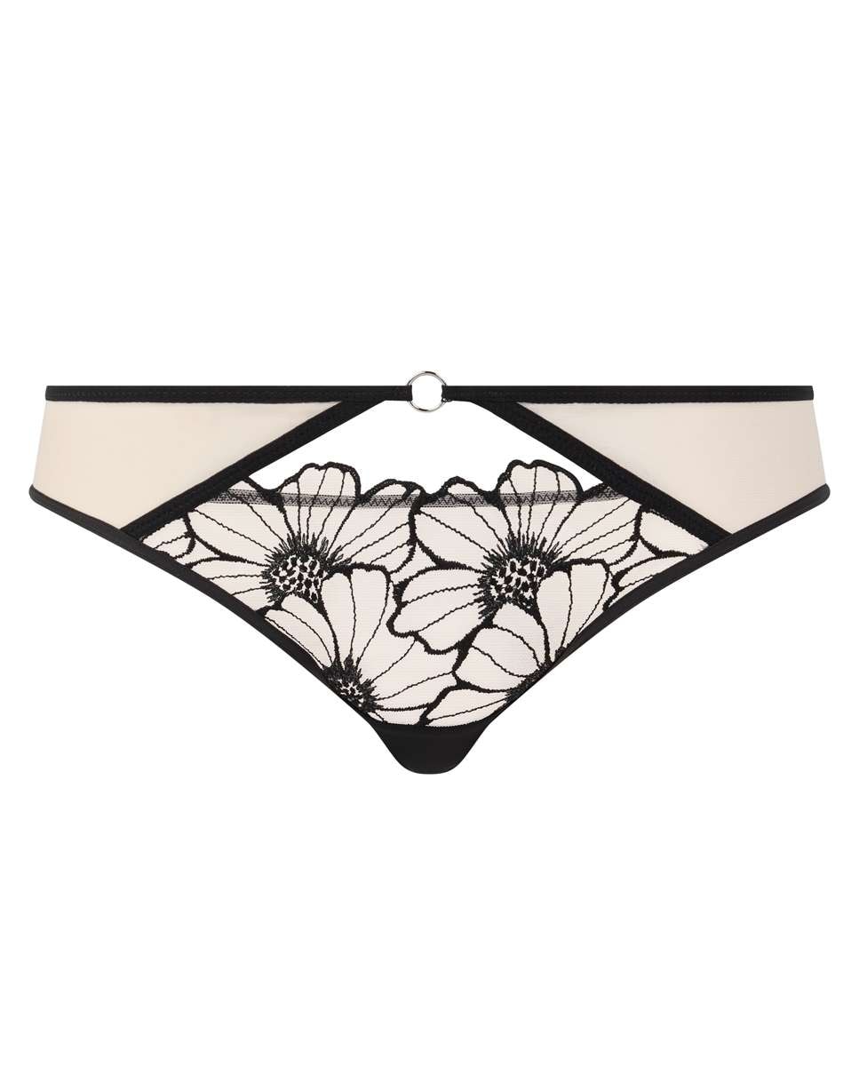 Braga de mujer clásica con bordado de "maxi-margarita" línea lush - Chantelle - Negro Negro-4