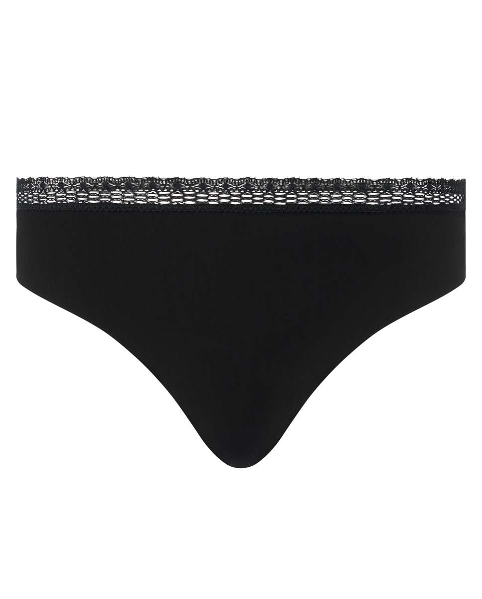 Braga de mujer clásica con cintura de encaje línea cozy chic - Chantelle - Negro Negro-4
