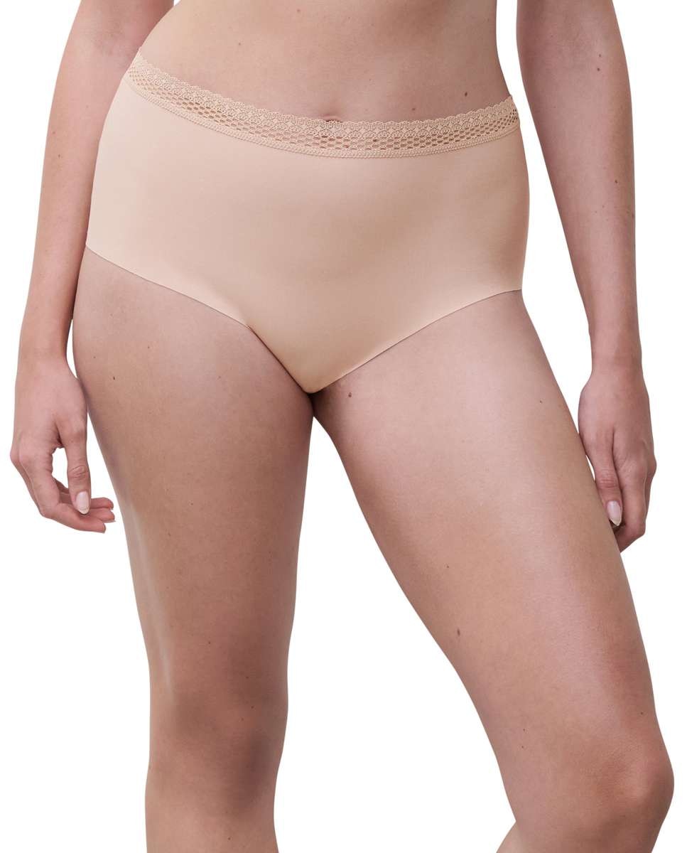 Braga de mujer alta con cintura de encaje línea cozy chic - Chantelle - Nude Nude-1