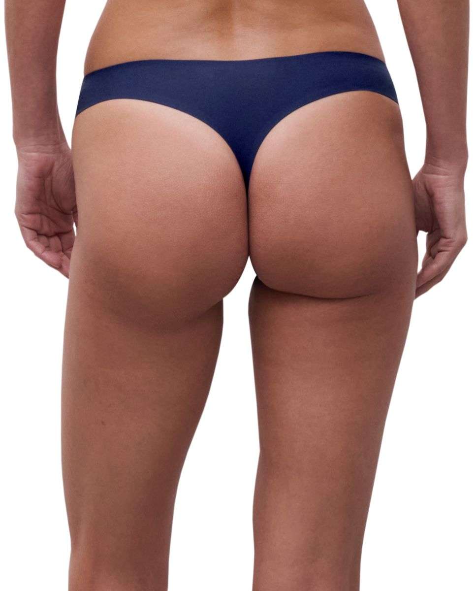 Tanga de mujer efecto segunda piel sin costuras línea softstretch - Chantelle - Azul oscuro Azul oscuro-2