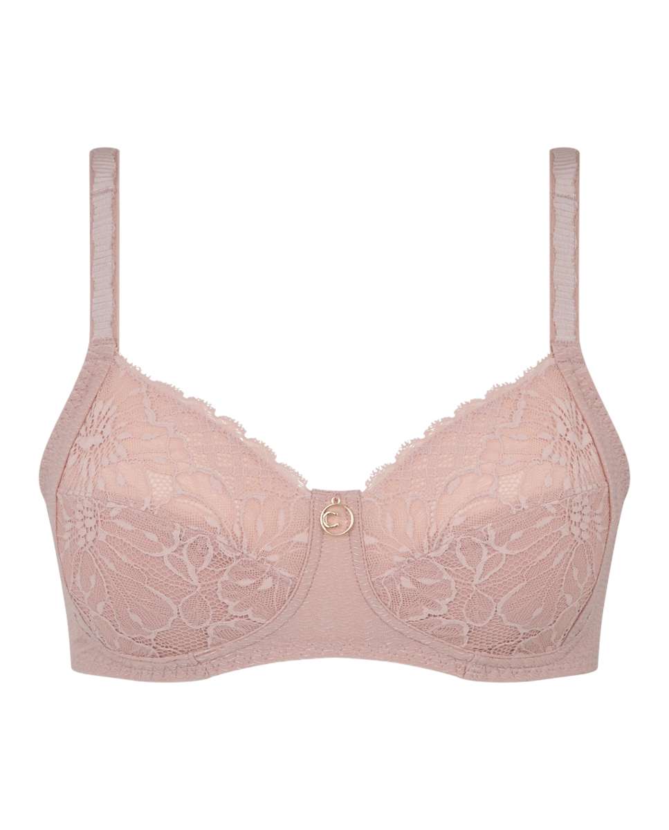 Sujetador sin aros de mujer con encaje floral de la línea sublime - Chantelle - Rosa pastel Rosa pastel-5