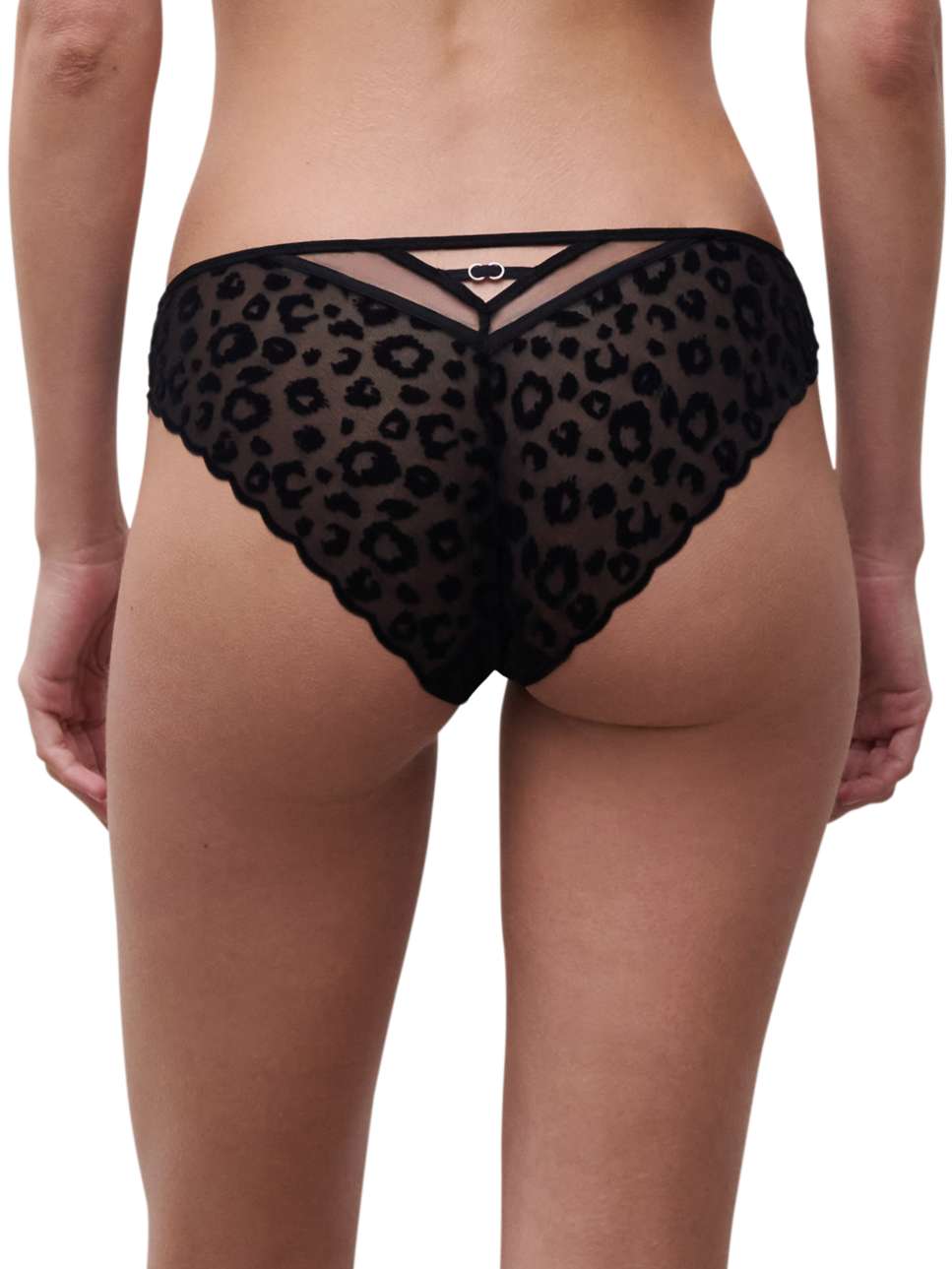Braga de mujer con animal print de terciopelo de la línea girls - Chantelle - Negro Negro-2