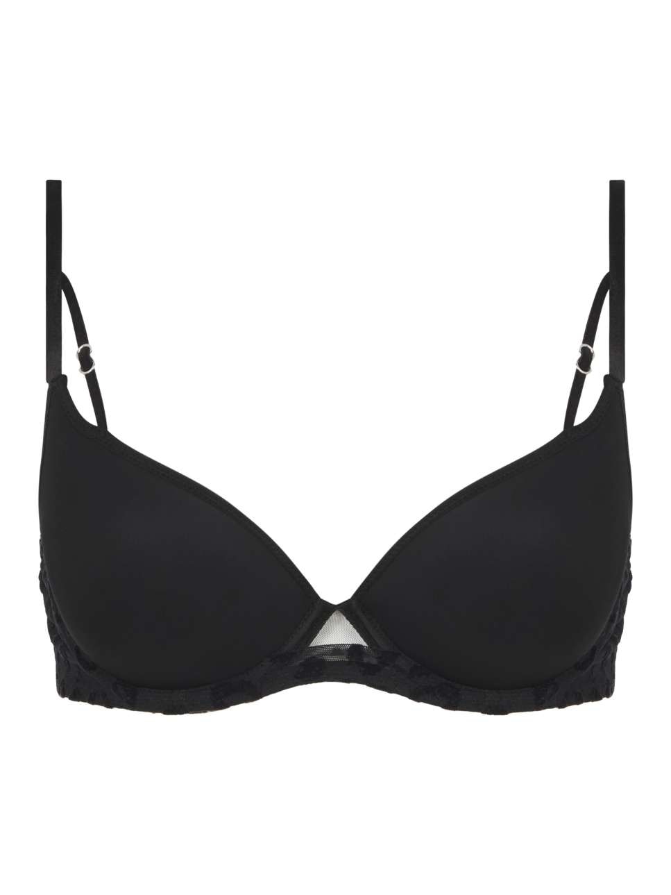 Sujetador con aro cubriente con relleno con animal print de terciopelo de la línea Girls - Chantelle - Negro Negro-5