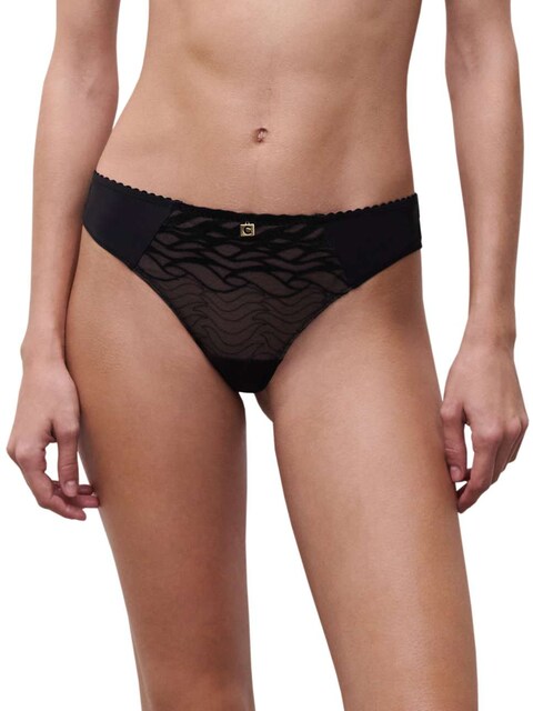 Imagen 0 de Tanga con bordado ondulado línea Vibe