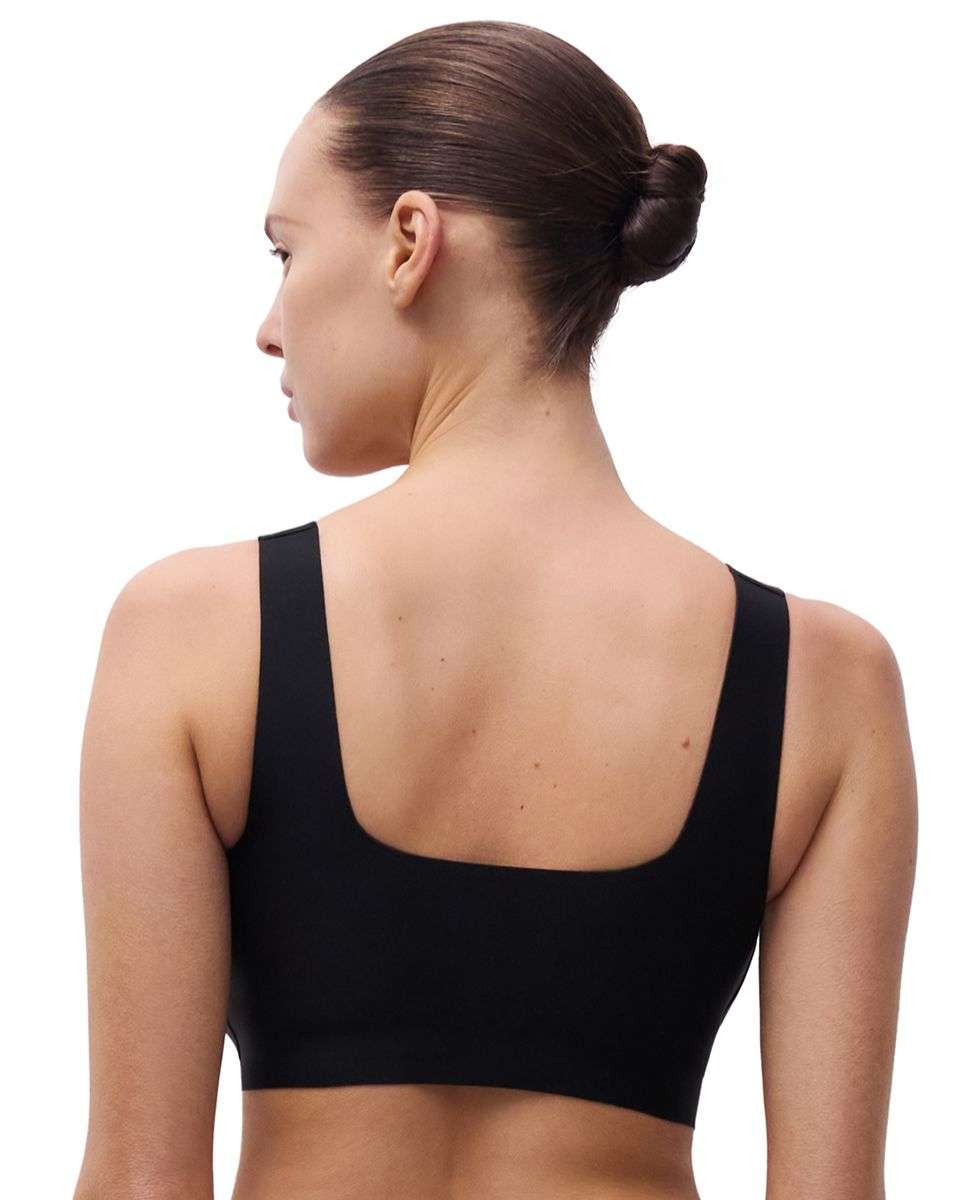 Sujetador sin aros de mujer de escote redondo y alta sujeción de la línea soft stretch power - Chantelle - Negro Negro-2