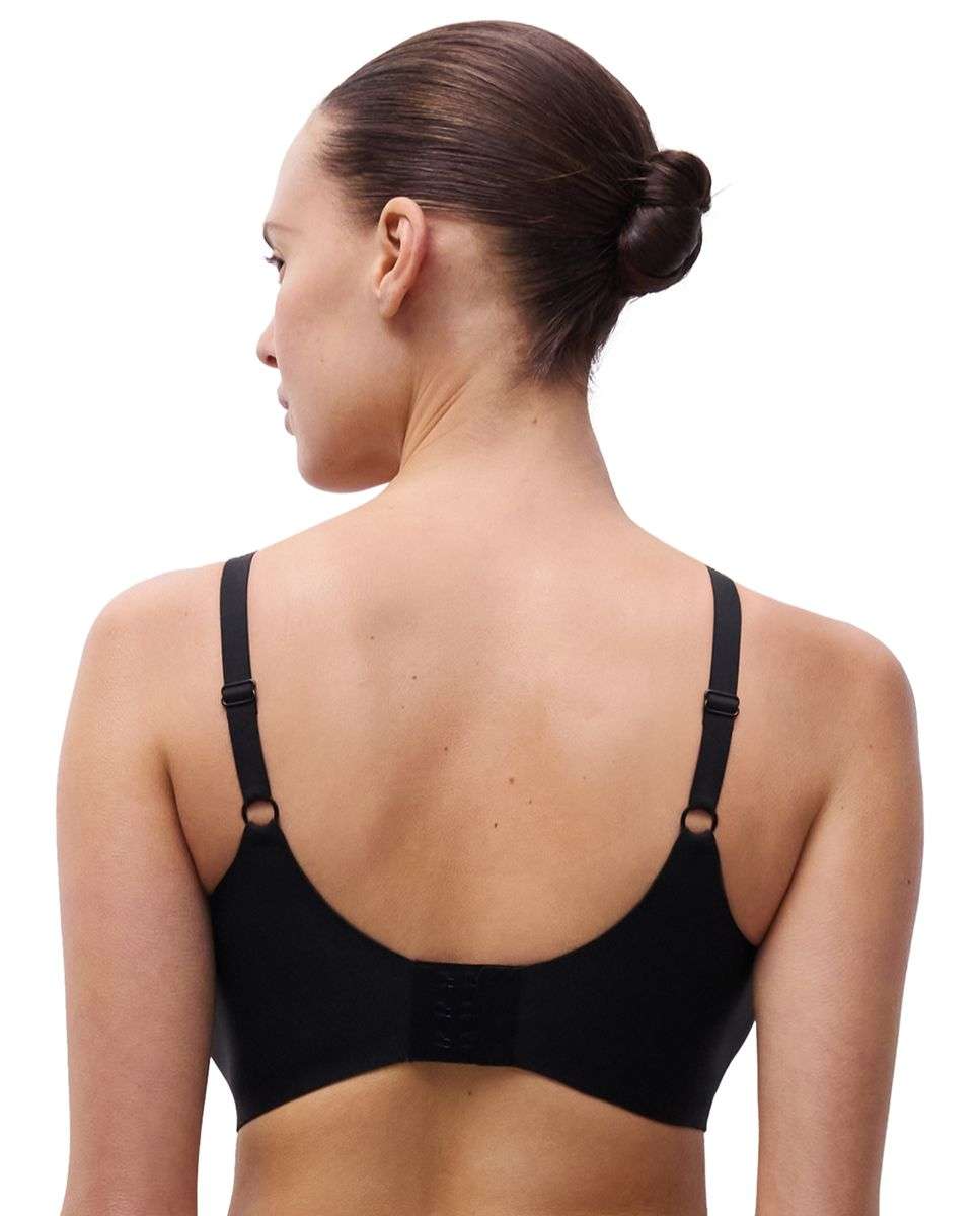 Sujetador sin aros de mujer con escote v de alta sujeción de la línea soft stretch power - Chantelle - Negro Negro-2