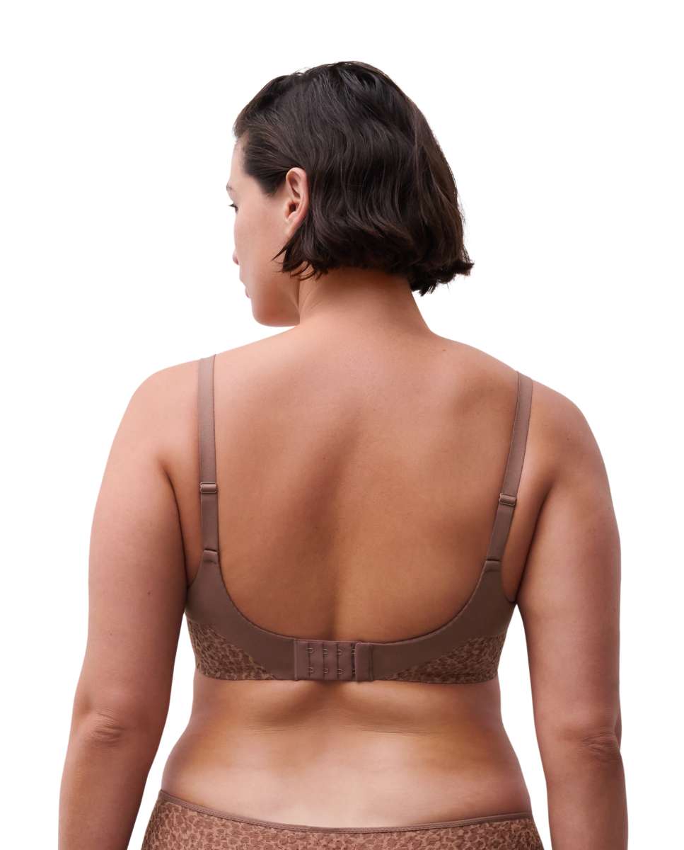 Sujetador con aro cubriente con relleno en encaje floral línea norah - Chantelle - Marrón Marrón-2