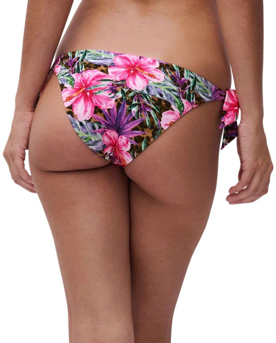 Braga de bikini muy escotado con laterales anudados de la línea chantelle pulp easy pop - Rosa / Verde Multicolor-2