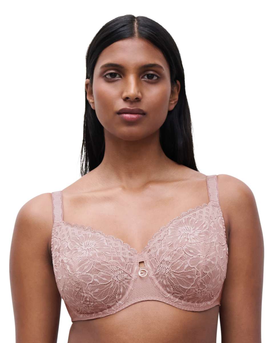 Chantelle - Sujetador con aro muy cubriente con encaje floral de la línea sublime.