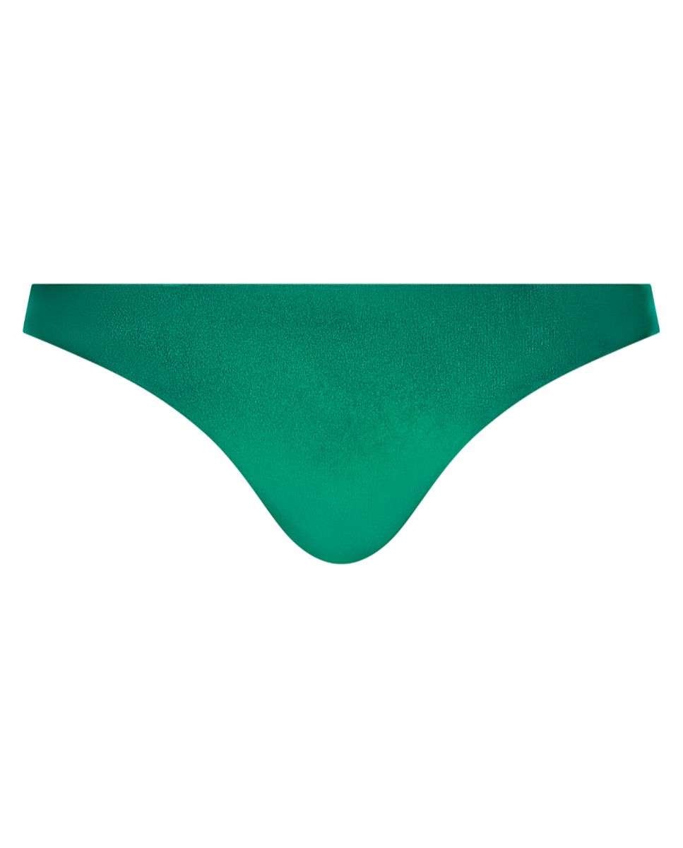 Braga de bikini de cobertura media con tejido con efecto metálico de la línea chantelle pulp metallic - Verde Verde-3