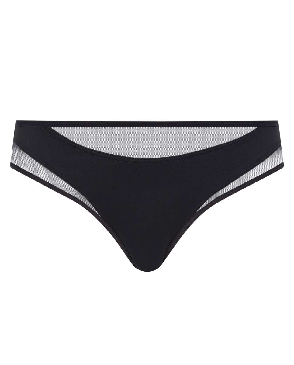 Braguita de sujeción con superposiciones ultraplanas línea halo - Chantelle - Negro Negro-3